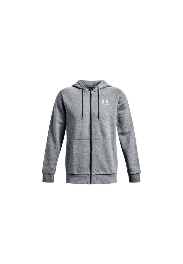 Bluza Under Armour Ua Essential Fleece Fz Hood Dorosłych. Kolor: wielokolorowy, szary, biały. Materiał: poliester, bawełna