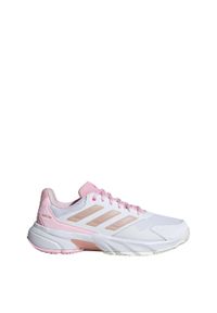Adidas - Buty Courtjam Control 3 Tennis. Kolor: biały, szary, różowy, wielokolorowy. Materiał: materiał. Sport: tenis