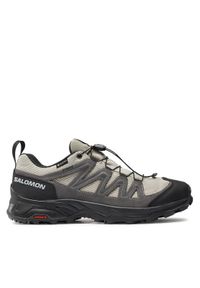 salomon - Salomon Trekkingi X Ward Leather GORE-TEX L47182100 Beżowy. Kolor: beżowy. Materiał: skóra, zamsz. Technologia: Gore-Tex. Sport: turystyka piesza