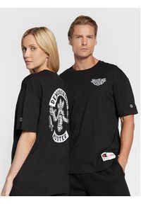 Champion T-Shirt Unisex STRANGER THINGS 217791 Czarny Custom Fit. Kolor: czarny. Materiał: bawełna