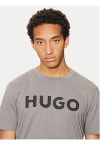 Hugo T-Shirt Dulivio 50467556 Szary Regular Fit. Kolor: szary. Materiał: bawełna