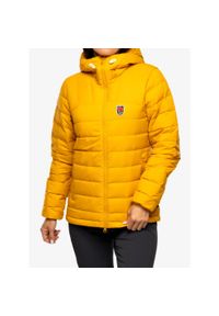 Fjällräven - Kurtka puchowa damska Fjallraven Expedition Pack Down Hoodie. Kolor: żółty. Materiał: puch