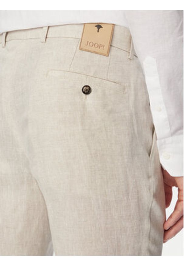 JOOP! Spodnie garniturowe Hank 30102982 Beżowy jasny Slim Fit. Kolor: beżowy