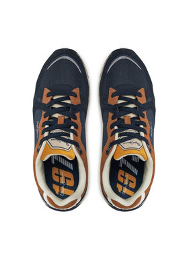 Pepe Jeans Sneakersy X20 Rise PMS60018 Granatowy. Kolor: niebieski. Materiał: zamsz, skóra