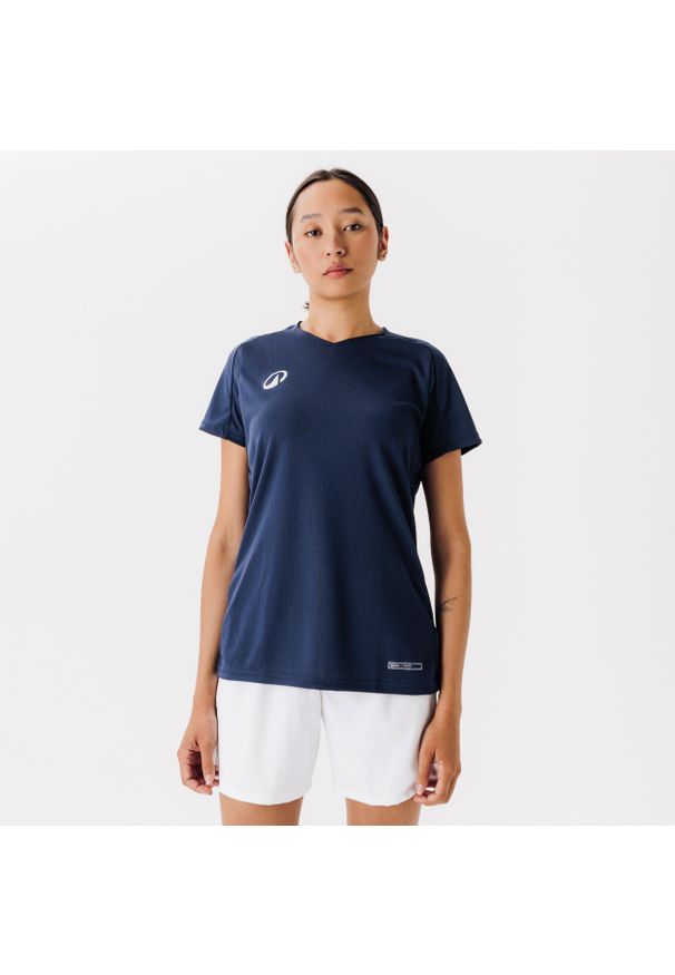 KIPSTA - Koszulka do piłki nożnej damska Kipsta Viralto. Kolor: niebieski. Materiał: poliester, materiał, tkanina. Sport: piłka nożna