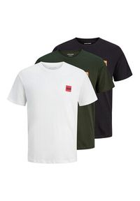 Jack & Jones - Jack&Jones Komplet 3 t-shirtów Brandy 12288298 Kolorowy Regular Fit. Materiał: bawełna. Wzór: kolorowy #10