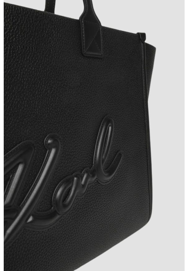 Karl Lagerfeld - KARL LAGERFELD Czarna shopperka Skuare Tote. Kolor: czarny. Styl: casual, elegancki