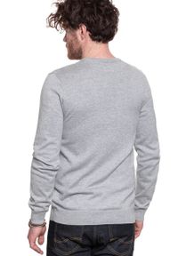 Wrangler - MĘSKI SWETER WRANGLER CREW KNIT MID GREY MEL W8A0PDX37. Kolor: szary #4