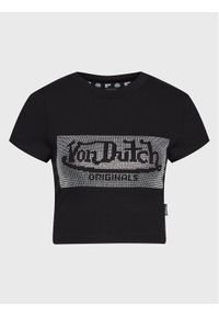 Von Dutch T-Shirt Anna 6230063 Czarny Regular Fit. Kolor: czarny. Materiał: bawełna