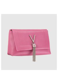 Valentino by Mario Valentino - VALENTINO Różowa torebka z ozdobnym V oceania re satchel. Kolor: różowy. Materiał: skórzane #6