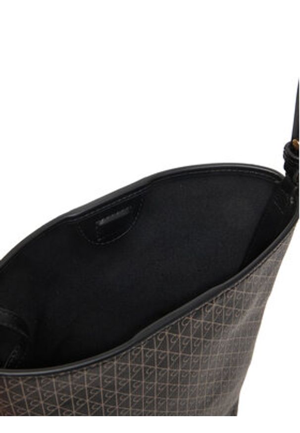 Calvin Klein Torebka Emblem Aop Sm Bucket Crossbody LV04F3506G Czarny. Kolor: czarny. Materiał: skórzane