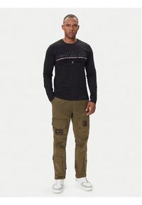 Aeronautica Militare Longsleeve 252TS2474UJ00641 Czarny Regular Fit. Kolor: czarny. Materiał: bawełna. Długość rękawa: długi rękaw