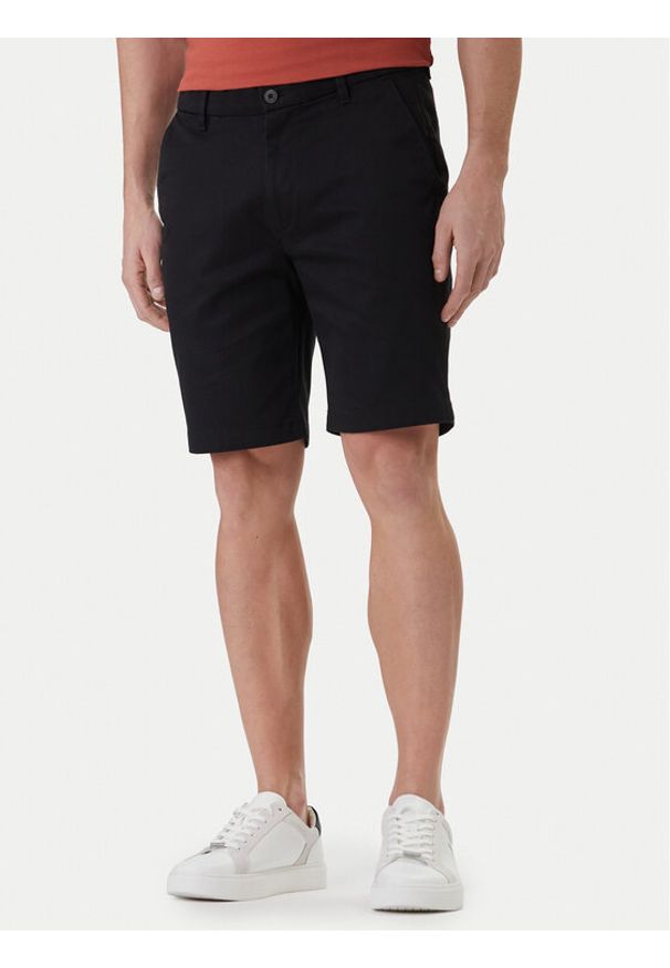 Calvin Klein Szorty materiałowe LV04LF601G Czarny Regular Fit. Kolor: czarny. Materiał: bawełna