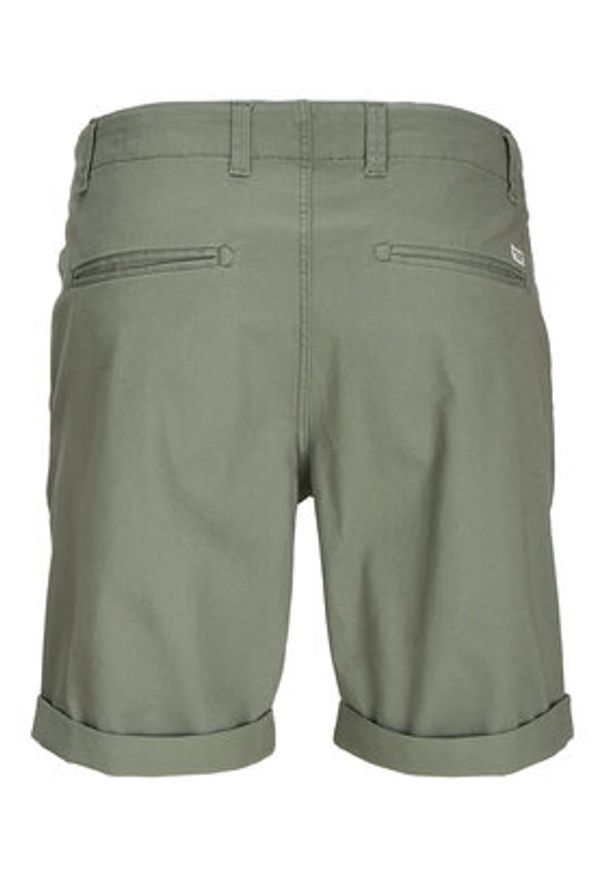 Jack & Jones - Jack&Jones Szorty materiałowe Dave 12182549 Zielony Regular Fit. Kolor: zielony. Materiał: bawełna