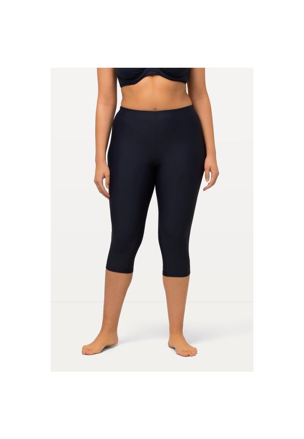 ULLA POPKEN - Damskie Rybaczki do pływania do kolan komfortowy stretch. Kolekcja: plus size. Kolor: niebieski. Materiał: elastan, poliamid. Długość: do kolan