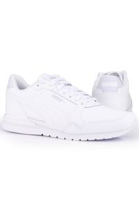 Buty męskie sportowe do chodzenia Puma ST RUNNER v3 L. Kolor: biały. Materiał: materiał, skóra ekologiczna. Sport: turystyka piesza