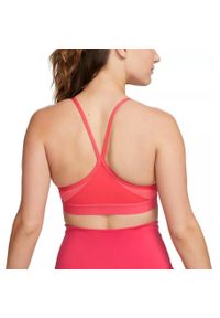 Stanik Sportowy Nike Bra W Nk Indy V-neck. Kolor: czerwony. Sport: fitness