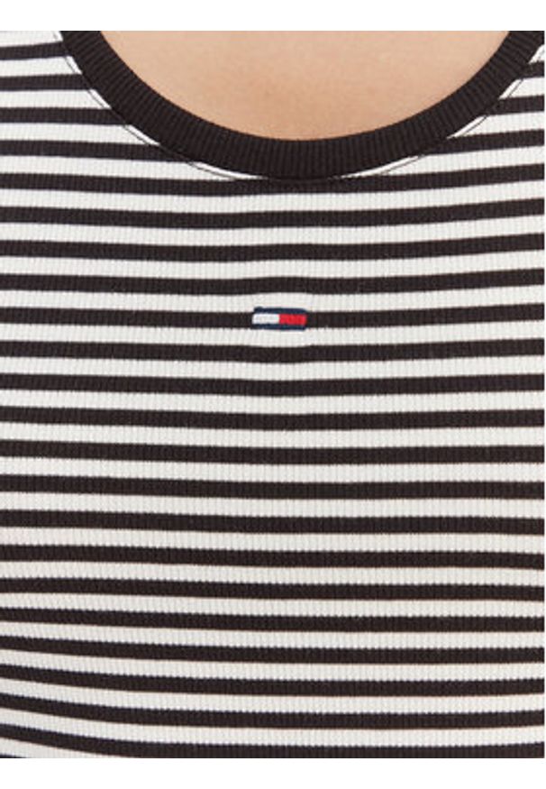 Tommy Jeans Sukienka codzienna Essential DW0DW20674 Czarny Slim Fit. Okazja: na co dzień. Kolor: czarny. Materiał: bawełna. Typ sukienki: proste. Styl: casual