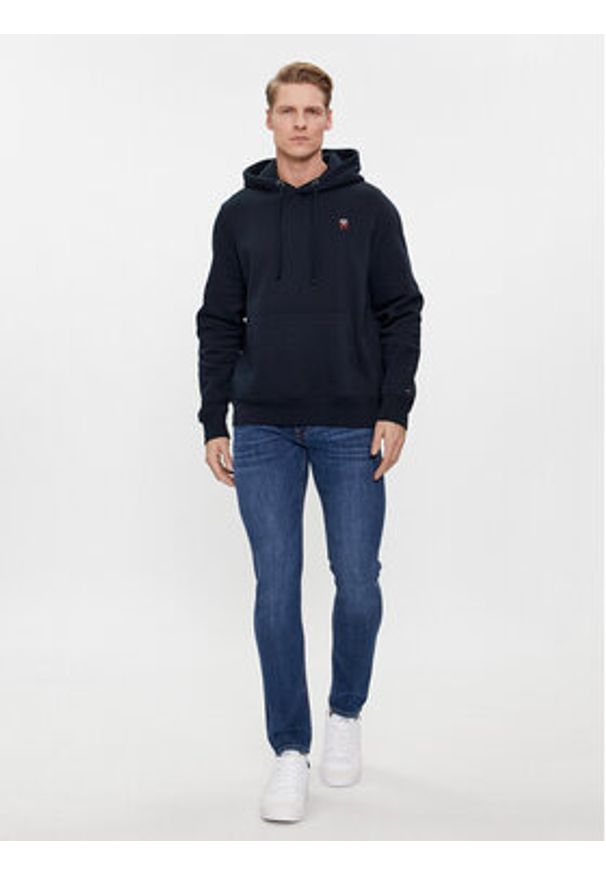 TOMMY HILFIGER - Tommy Hilfiger Bluza Small Imd MW0MW29283 Granatowy Regular Fit. Kolor: niebieski. Materiał: bawełna, syntetyk