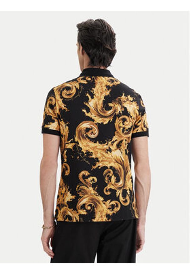 Versace Jeans Couture Polo 80GAG6S0 JS549 Czarny Regular Fit. Typ kołnierza: polo. Kolor: czarny. Materiał: bawełna