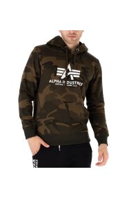 Bluza Alpha Industries Basic Hoody Camo 178312C239 - multikolor. Typ kołnierza: kaptur. Kolor: wielokolorowy. Materiał: poliester, bawełna. Wzór: aplikacja. Styl: klasyczny