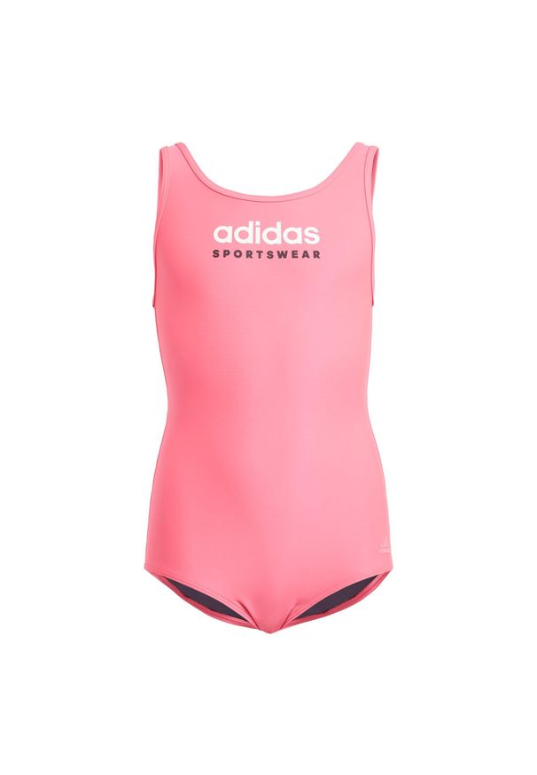 Adidas - Strój kąpielowy Sportswear U-Back Kids. Kolor: różowy. Materiał: materiał