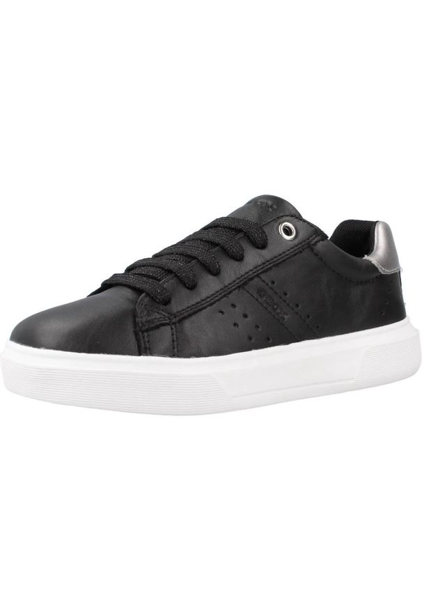Geox - Buty GEOX J NETTUNO G. Czarny. Kolor: czarny. Materiał: tkanina, skóra. Sport: turystyka piesza