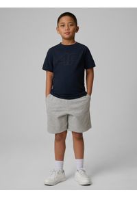 4f - 4F Spodenki dresowe chłopięce - szare 146 (10-11 lat). Okazja: na spacer. Kolor: szary. Materiał: dresówka. Sezon: lato #1