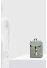 Lefrik plecak kolor zielony mały gładki. Kolor: zielony. Materiał: poliester. Wzór: gładki #5