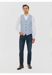 Pako Lorente - PAKO LORENTE – Męska kamizelka w kratę księcia Walii. Okazja: na wesele, na ślub cywilny. Materiał: wiskoza, poliester, elastan #4