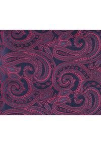 Mucha Męska w Zestawie z Poszetką - Alties - Granat i Bordo, Paisley. Kolor: czerwony, niebieski, wielokolorowy. Wzór: paisley. Styl: elegancki, sportowy #5
