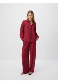 Reserved - Wzorzyste spodnie - różowy. Kolor: różowy. Materiał: wiskoza #1