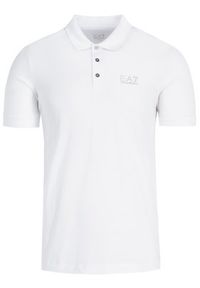 EA7 Emporio Armani Polo 8NPF04 PJM5Z 0100 Biały Regular Fit. Typ kołnierza: polo. Kolor: biały. Materiał: bawełna