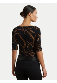 Lauren Ralph Lauren - LAUREN RALPH LAUREN Bluzka 200971107001 Czarny Slim Fit. Kolor: czarny. Materiał: bawełna