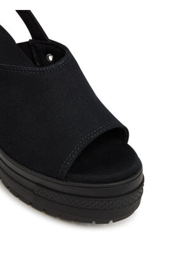 Converse Sandały Chuck 70 De Luxe Heel Sandal Platform A12567C Czarny. Kolor: czarny. Materiał: materiał. Obcas: na platformie