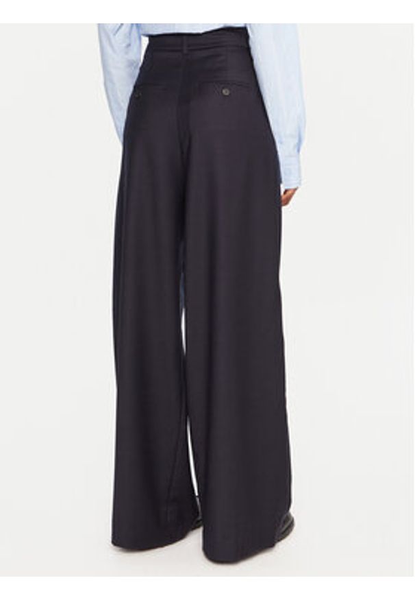 Weekend Max Mara Spodnie materiałowe Globale 2525136162 Granatowy Regular Fit. Kolor: niebieski. Materiał: wełna