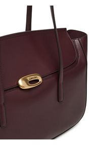 Calvin Klein Torebka Hardware Flap Tote Bag LV04F3145G Bordowy. Kolor: czerwony. Materiał: skórzane #3