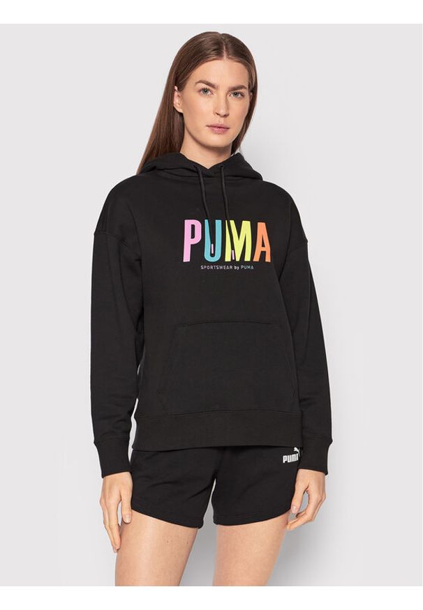 Puma Bluza SWXp Graphic 533564 Czarny Regular Fit. Kolor: czarny. Materiał: bawełna