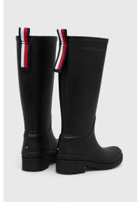 TOMMY HILFIGER - Tommy Hilfiger kalosze TOMMY RUBBERBOOT damskie kolor czarny FW0FW07665. Nosek buta: okrągły. Kolor: czarny. Materiał: guma #2