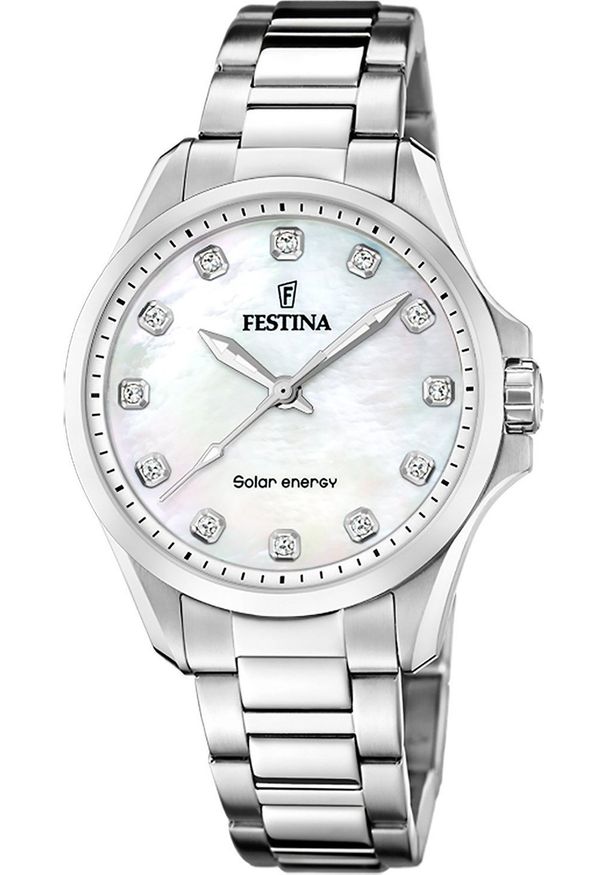 Zegarek Festina Zegarek damski Festina F20654-1 CYRKONIE srebrny. Kolor: srebrny