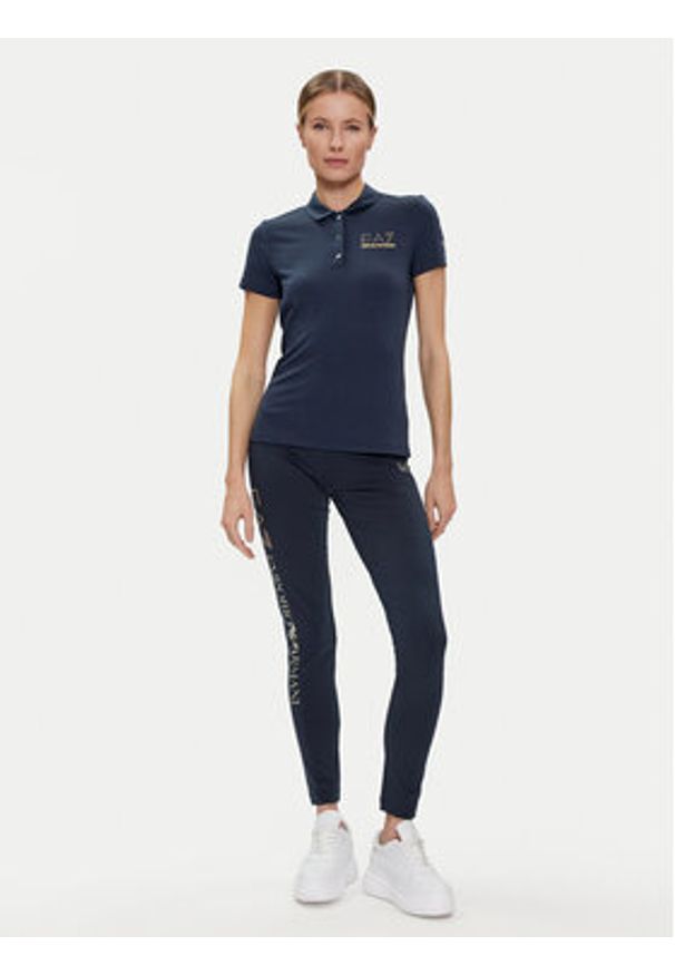 EA7 Emporio Armani Szorty sportowe 3DTS51 TJTXZ 1555 Granatowy Regular Fit. Kolor: niebieski. Materiał: bawełna