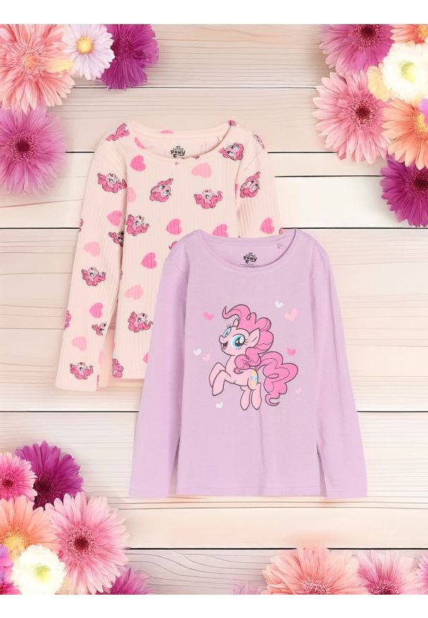 Sinsay - Koszulki 2 pack My Little Pony - fioletowy. Kolor: fioletowy