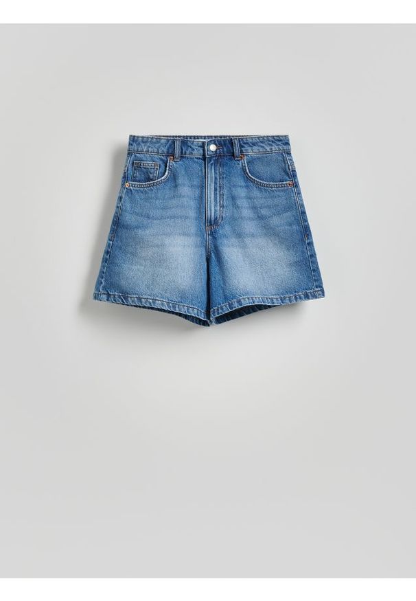 Reserved - Jeansowe szorty - niebieski. Kolor: niebieski. Materiał: jeans