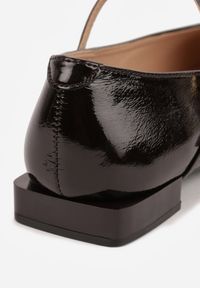 Born2be - Brązowe Balerinki Vices z Paskiem z Klamerką i Skórzaną Wkładką Quane. Okazja: na co dzień, na spotkanie biznesowe, do pracy. Nosek buta: szpiczasty. Zapięcie: pasek. Kolor: brązowy. Materiał: skóra. Obcas: na obcasie. Styl: casual, biznesowy, elegancki. Wysokość obcasa: niski #3