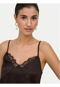 only - ONLY Top Faraya 15380254 Brązowy ciemny Regular Fit. Kolor: brązowy. Materiał: syntetyk #4