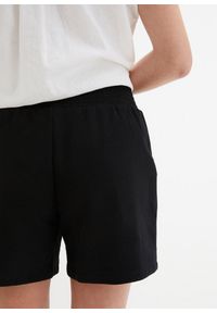 bonprix - Szorty dresowe. Kolor: czarny. Materiał: dresówka