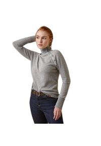 Sweter damski Ariat Half Moon Bay. Kolor: szary. Materiał: dzianina. Sezon: jesień