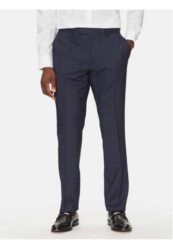 BOSS Garnitur Jeckson 50540768 Granatowy Regular Fit. Kolor: niebieski. Materiał: wełna