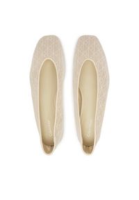 Calvin Klein Baleriny Square Ballerina Aop Mesh HW0HW02937 Écru. Kolor: kremowy. Materiał: materiał #7