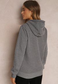 Renee - Ciemnoszara Bluza Basic z Kapturem Corbetes. Typ kołnierza: kaptur. Kolor: szary. Materiał: dresówka, polar, tkanina, prążkowany. Długość rękawa: długi rękaw. Długość: długie. Wzór: gładki, jednolity #4